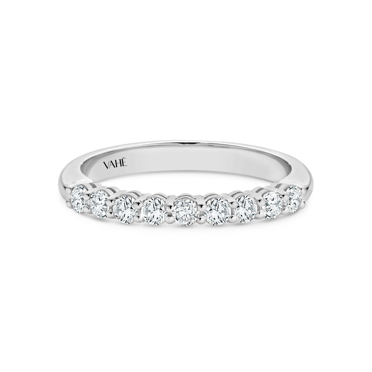 AURORA | Double Base Shared Prong Round Diamond Ring in Platinum (0.28ct - 0.44ct tw.)