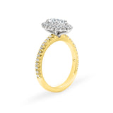 ABI | Sechs-Krappen-Solitärring mit rundem Brillantdiamant in 18 Karat Weißgold