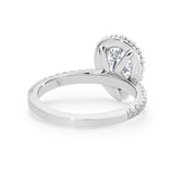 AVA | French Pavé Halo Pear Diamond Ring in White Gold