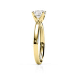 AZRA | Classic Solitaire Round Brilliant Diamond Ring in Yellow Gold