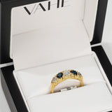 Antique Five Stone Ring with Scroll Work in 18ct Yellow Gold