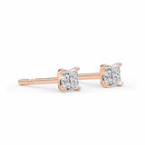 BELLA | Princess Cut Diamond Studs in Rose Gold (0.50ct tw.)