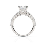 BROOKLYN | Claw Set Tapered Solitaire Princess Diamond Ring in Platinum