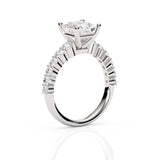 BROOKLYN | Claw Set Tapered Solitaire Princess Diamond Ring in Platinum
