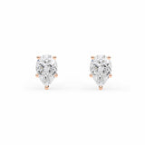 CLARA | Pear Shape Diamond Studs in Rose Gold (0.80ct tw.)
