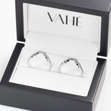 CUSTOM | Emerald Cut Sapphire and White Diamond Art Deco Bridal Set in 18ct White Gold