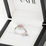 CUSTOM | Vivid Pink and White Diamond Ring in 18ct White Gold