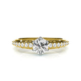 CUSTOM | White Diamond Delicate Filigree Ring in 18ct Yellow & White Gold