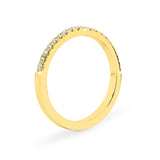 DESTINY | Zarter V-förmiger Diamantring mit geteiltem Diamanten aus 18 Karat Weißgold (0,19 Karat tw.)