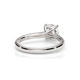 DIANA | Cathedral Solitaire Round Brilliant Diamond Ring in White Gold