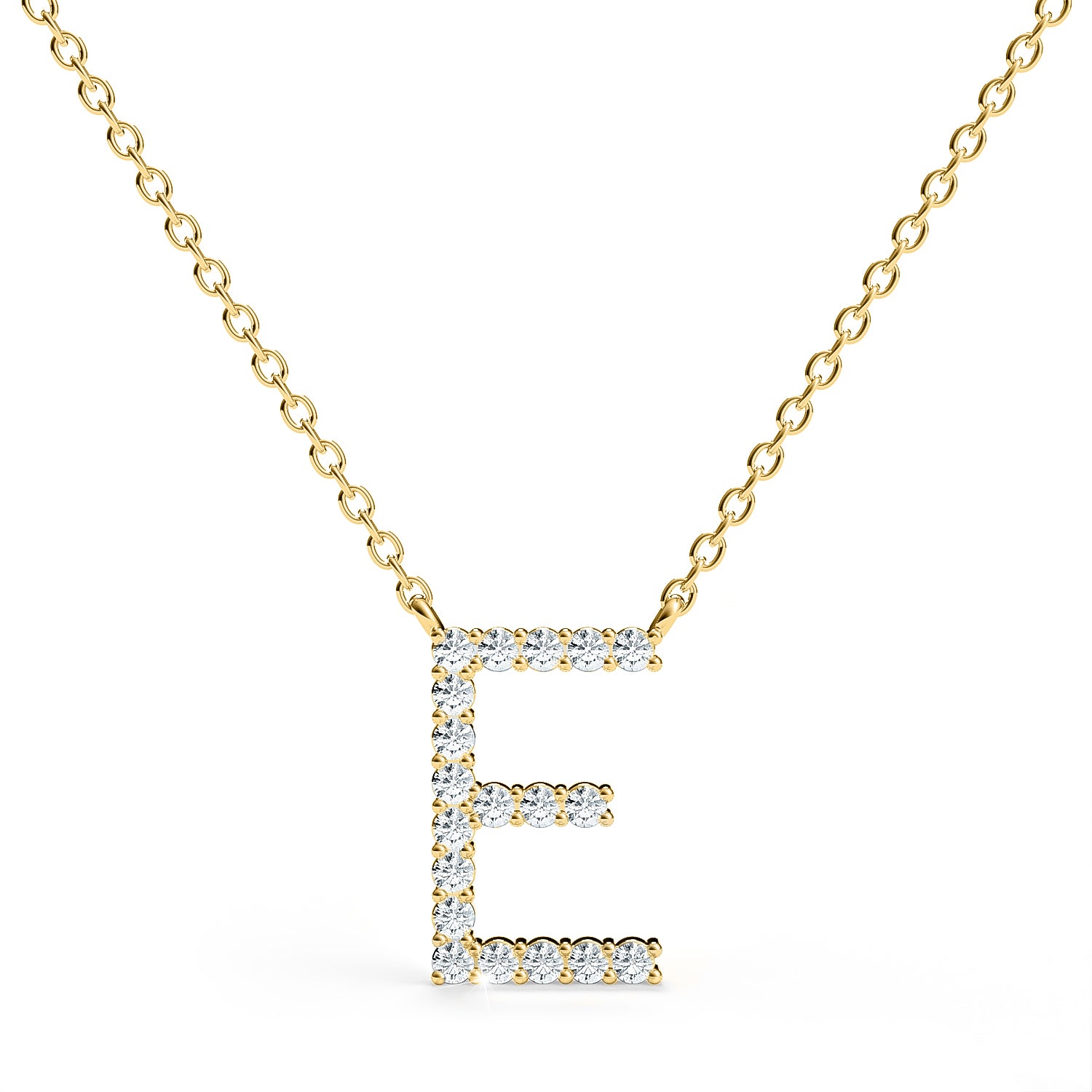 PENELOPE | Diamond Letter Pendant in 9ct Yellow Gold (A-Z)