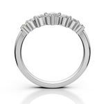 EDEN | Graduated Round Diamond Curved Ring in White Gold (0.80ct tw.) – profile view