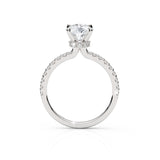 ELEANOR | Hidden Halo Round Brilliant Diamond Ring in Platinum