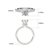 ELEANOR | Hidden Halo Round Brilliant Diamond Ring in Platinum