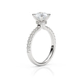 ELEANOR | Hidden Halo Round Brilliant Diamond Ring in Platinum