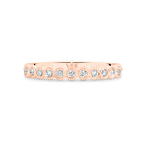 ELORA | Diamantring mit Zargenfassung in 9 Karat Roségold (0,22 Karat tw.)