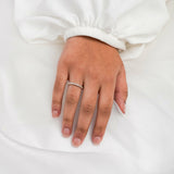 ELORA | Diamantring mit Zargenfassung in 9 Karat Roségold (0,22 Karat tw.)
