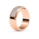 ETHAN | Triple Row Micro-Pavé Ring in Rose Gold (0.80ct tw.)