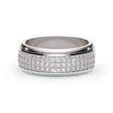 ETHAN | Triple Row Micro-Pavé Ring in Platinum (0.80ct tw.)