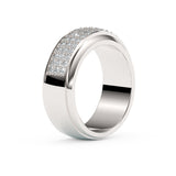 ETHAN | Triple Row Micro-Pavé Ring in Platinum (0.80ct tw.)