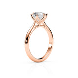 FLEUR | Tulip Solitaire Round Brilliant Diamond Ring in Rose Gold
