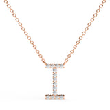 PENELOPE | Diamond Letter Pendant in 9ct Rose Gold (A-Z)