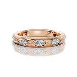 ILAYDA | East-West Marquise Diamond Ring in Rose Gold (0.40ct tw.)