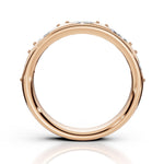 ILAYDA | East-West Marquise Diamond Ring in Rose Gold (0.40ct tw.) – profile view