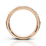 ILAYDA | East-West Marquise Diamond Ring in Rose Gold (0.40ct tw.) – profile view