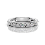 ILAYDA | East-West Marquise Diamond Ring in White Gold (0.40ct tw.)