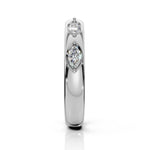 ILAYDA | East-West Marquise Diamond Ring in White Gold (0.40ct tw.) – full profile view