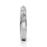 ILAYDA | East-West Marquise Diamond Ring in White Gold (0.40ct tw.) – full profile view