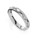 ILAYDA | East-West Marquise Diamond Ring in White Gold (0.40ct tw.) – top-down view