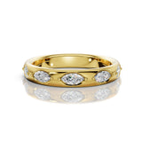 ILAYDA | East-West Marquise Diamond Ring in Yellow Gold (0.40ct tw.)