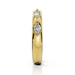 ILAYDA | East-West Marquise Diamond Ring in Yellow Gold (0.40ct tw.) – full profile view