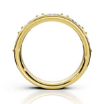 ILAYDA | East-West Marquise Diamond Ring in Yellow Gold (0.40ct tw.) – profile view