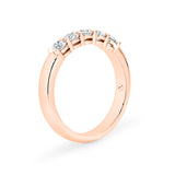 AURORA | Double Base Shared Prong Round Diamond Ring in Rose Gold (0.50ct - 0.70ct tw.)