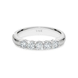 AURORA | Double Base Shared Prong Round Diamond Ring in White Gold (0.50ct - 0.70ct tw.)