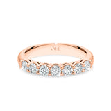 AURORA | Double Base Shared Prong Round Diamond Ring in Rose Gold (0.50ct - 0.70ct tw.)