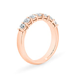 AURORA | Double Base Shared Prong Round Diamond Ring in Rose Gold (0.50ct - 0.70ct tw.)