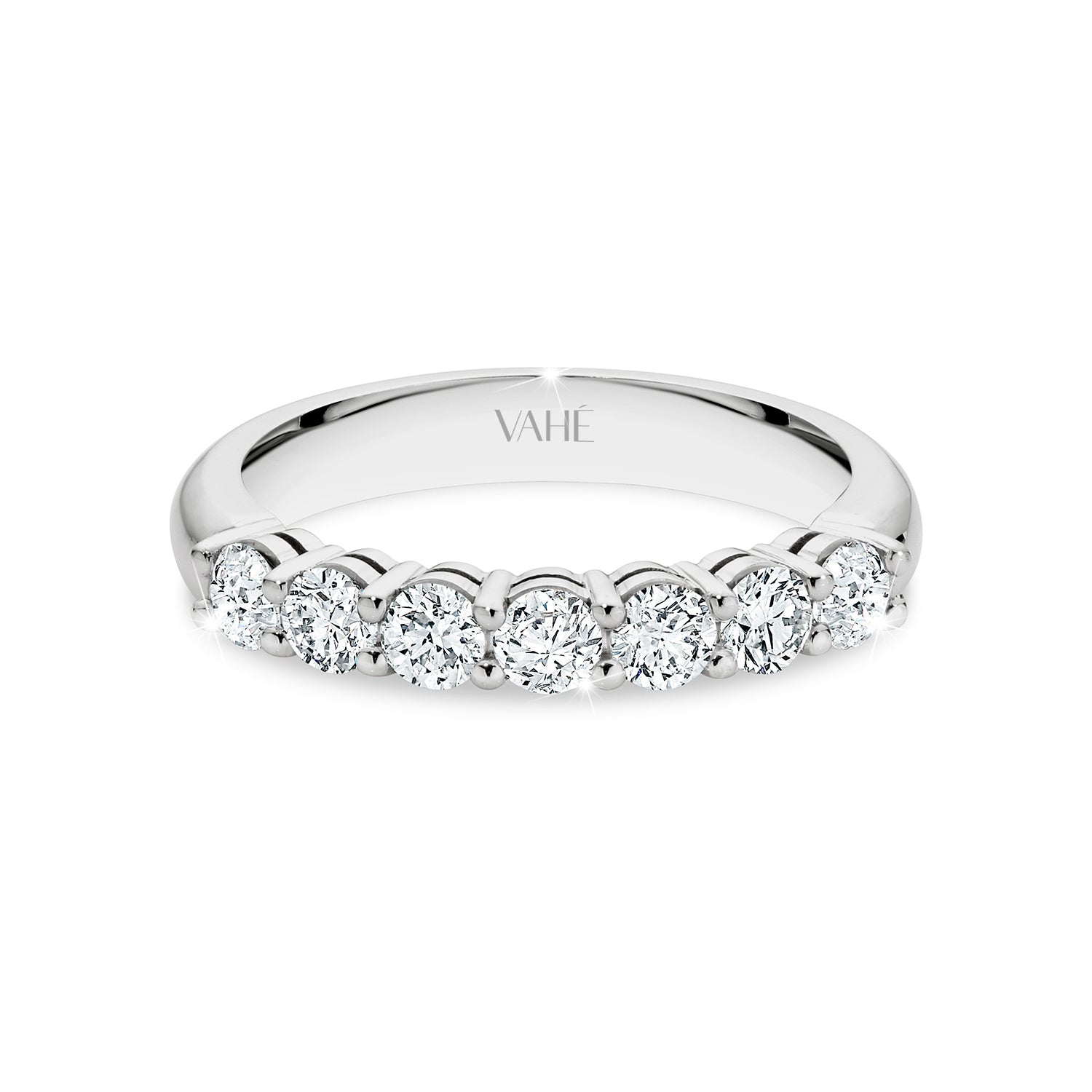 AURORA | Double Base Shared Prong Round Diamond Ring in Platinum (0.50ct - 0.70ct tw.)