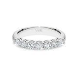 AURORA | Double Base Shared Prong Round Diamond Ring in White Gold (0.50ct - 0.70ct tw.)