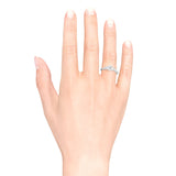 IVY | Three Stone Round Brilliant Diamond Ring in Platinum