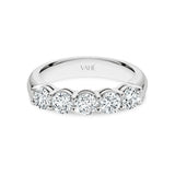 AURORA | Double Base Shared Prong Round Diamond Ring in Platinum (1.25ct tw.)