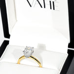 TIFFANY | Hidden Halo Pear Shape Diamond Ring in 18ct Yellow Gold