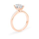 KAYLA | Classic Solitaire Oval Shape Diamond Ring in Rose Gold