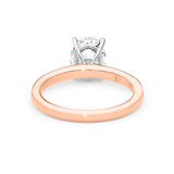 KAYLA | Classic Solitaire Oval Shape Diamond Ring in Rose & White Gold