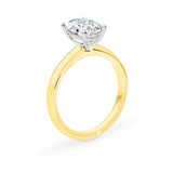 KAYLA | Classic Solitaire Oval Shape Diamond Ring in Yellow & White Gold