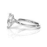 KAYLA | Classic Solitaire Pear Shape Diamond Ring in White Gold