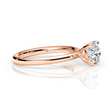 KAYLA | Classic Solitaire Round Brilliant Diamond Ring in Rose Gold